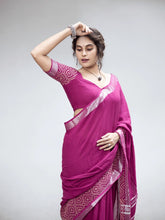 Fancy Linen sarees in Pink