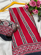 Red and Black Gaji Silk Saree