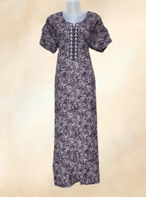 Two layered sleeves embroidery work alpine maxi