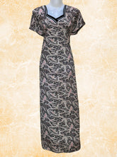 Daily wear printed satin gowns in Abstract