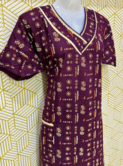 V neck cotton maxi with pocket