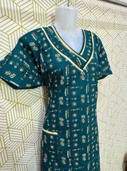 V neck cotton maxi with pocket