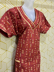 V neck cotton maxi with pocket