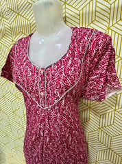 Two button cotton maxi with pocket