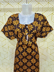 Three button cotton maxi