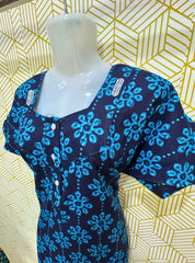 Three button cotton maxi