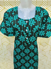 Three button cotton maxi