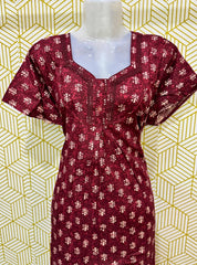 Two button cotton maxi with pocket