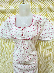 Two button white poly cotton maxi