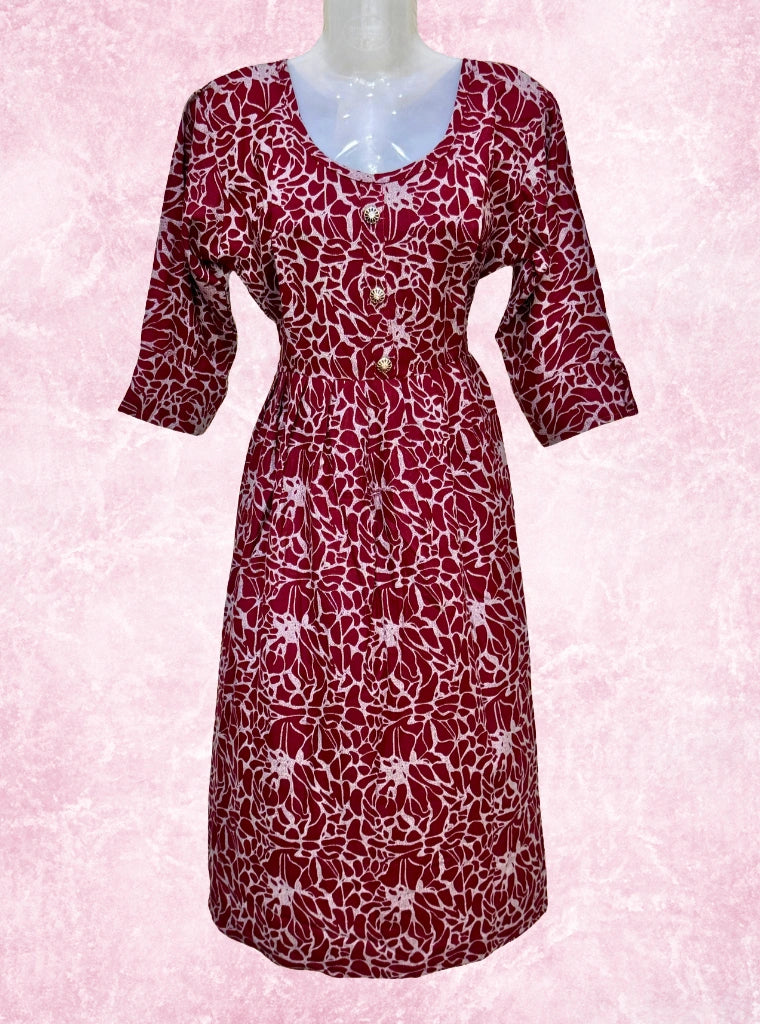 Knee length alpine feeding maxi with side chains
