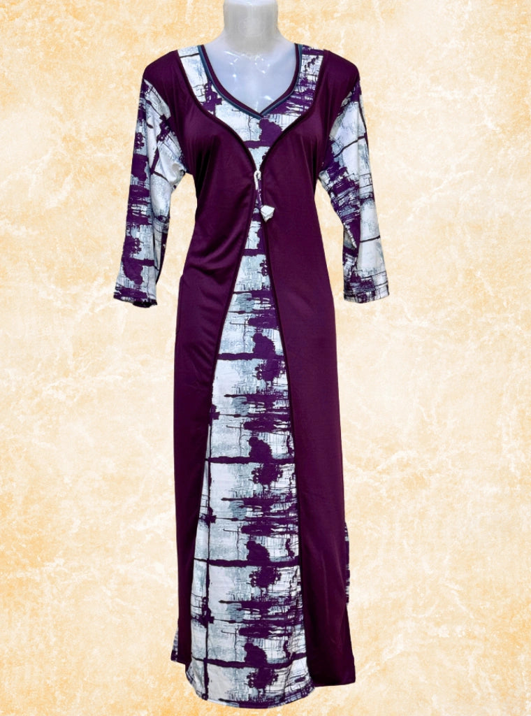 Mastani pattern satin maxi