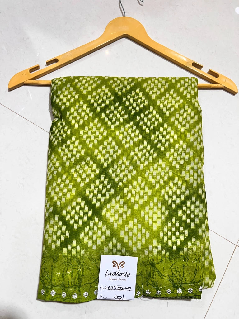 Daily wear sarees with zarkan border in dotted pattern