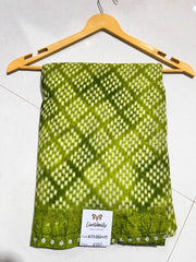 Daily wear sarees with zarkan border in dotted pattern