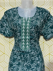 Two layered sleeves embroidery work alpine maxi