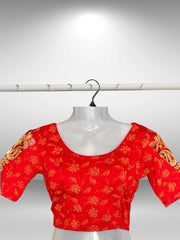 Lycra Short sleeved Blouses with Work (1)