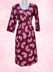 Knee length alpine feeding maxi with side chains
