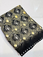 Daily wear sarees with zarkan border with rhombus design
