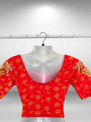 Lycra Short sleeved Blouses with Work (1)