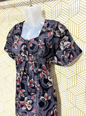 Two button alpine maxi with 2 layered sleeves