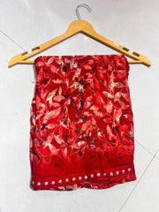 Daily wear sarees with zarkan border with leaves