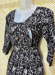 Knee length alpine feeding maxi with side chains
