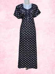 Two button cotton maxi with pocket