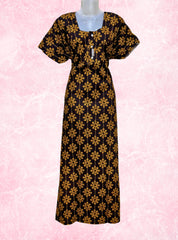 Three button cotton maxi