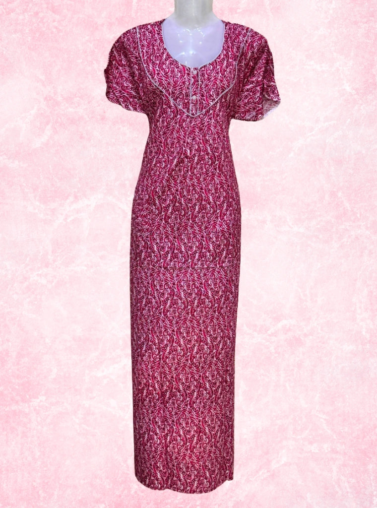 Two button cotton maxi with pocket