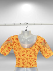 Lycra Short sleeved Blouses with Work (1)
