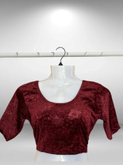 Velvet short sleeved Blouses (5)