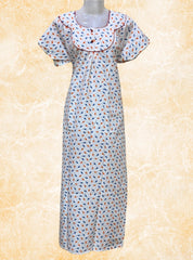 Two button white poly cotton maxi
