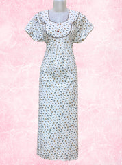 Two button white poly cotton maxi