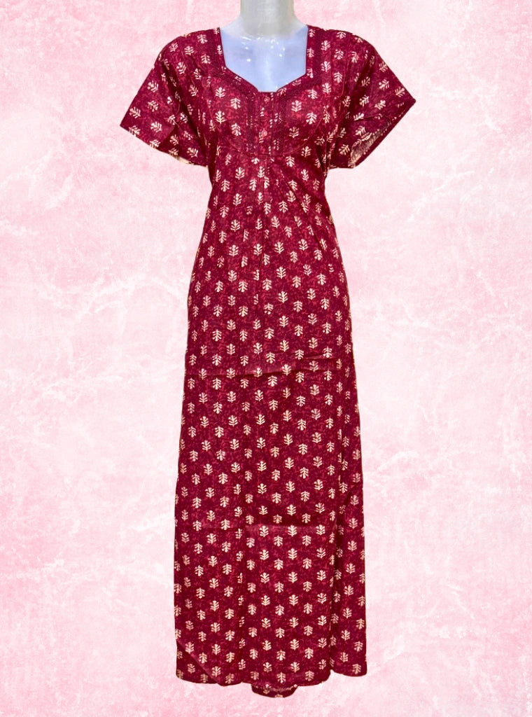 Two button cotton maxi with pocket