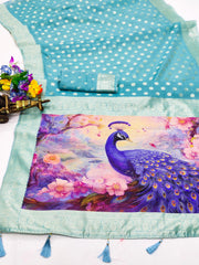Cotton Saree with Peacock Pallu